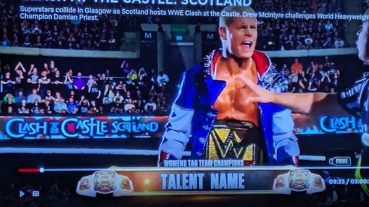 berryman81's tweet photo. Just wanted to say congratulations to @CodyRhodes for being @wwe women's tag team champions https://t.co/YpaDbW6t5U