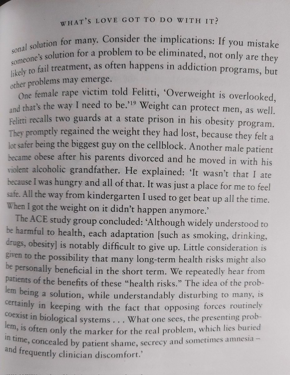 RN_Freda's tweet image. When treating patients, we need to look beyond "bad" lifestyle choices, which often mask deeper issues. We must do better in acknowledging and addressing the underlying causes. (Source: van der Kolk, B. (2014). πβπ π΅πππ¦ πΎππππ πβπ πππππ)