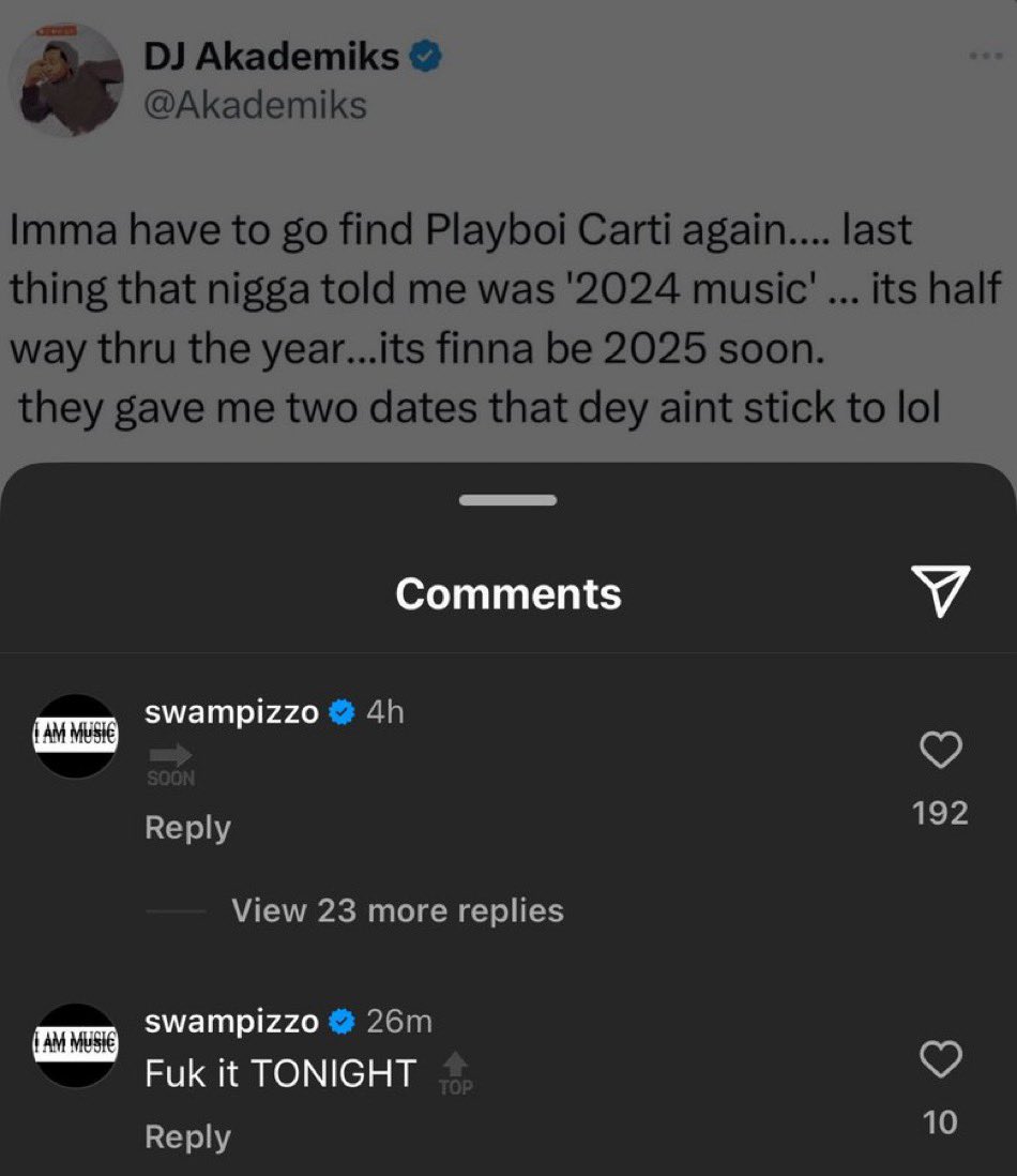 underground_fyp's tweet photo. Multiple Song off of “I Am Music” has been leaked including  songs with Travis Scott and Yeat 🚨🚨 Is Playboi Carti Back 🤔🤔🤔 https://t.co/gjhDUOp0PB