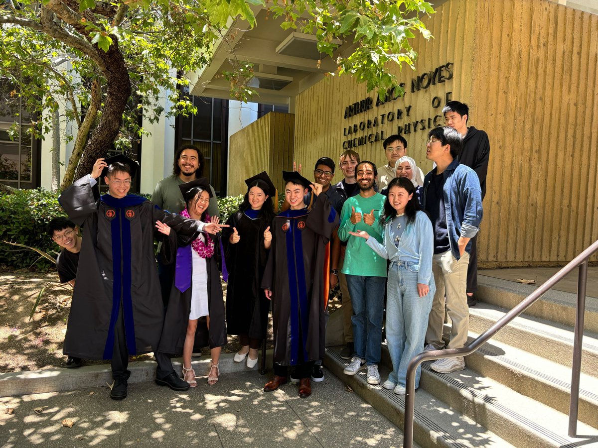 Lu_Wei8's tweet photo. Celebrating the first two PhD graduates from our group! A day to remember being an advisor! So proud of you two! @kunmiao95 @Jiajun__Du  #caltech2024 https://t.co/8UTuweiwjA