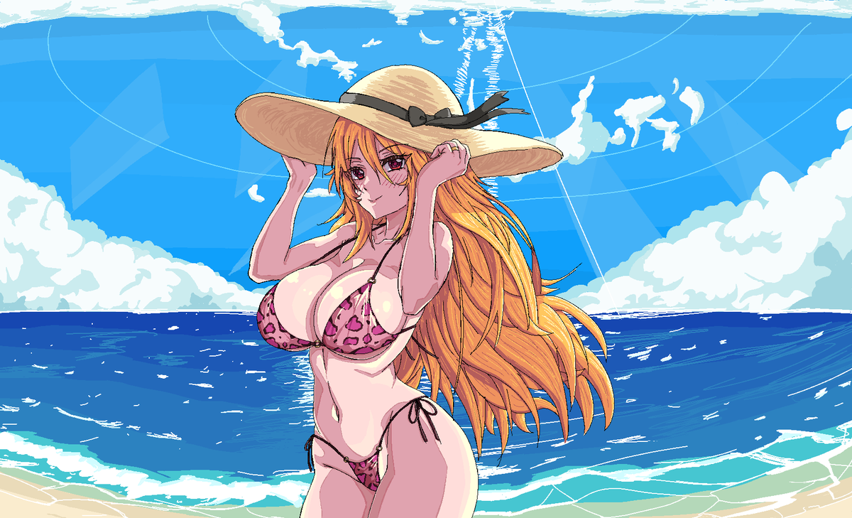 Angie MS Paint 9 - Beach  #モブせか #mspaint