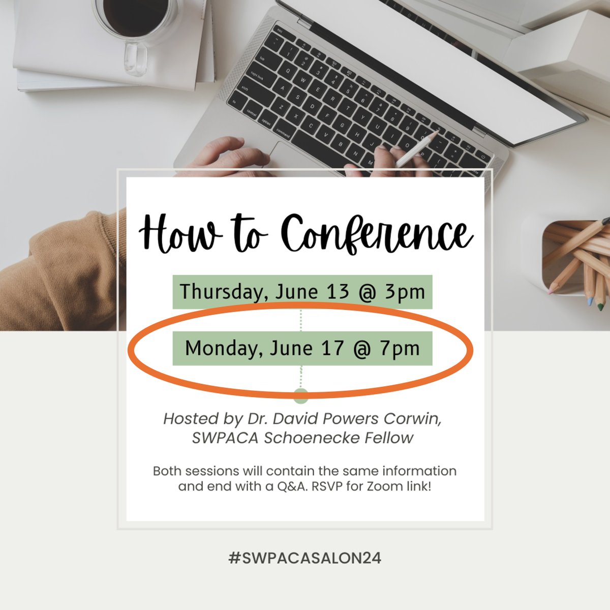 southwestpca's tweet photo. Missed our "How To Conference" session on Thursday? No worries--a second session is coming up this Monday! 7pm Mountain. Sign up at https://t.co/en3iF0s6EI 💻 All are welcome, especially our first-time attendees! 👋 https://t.co/aZhDYO21m5