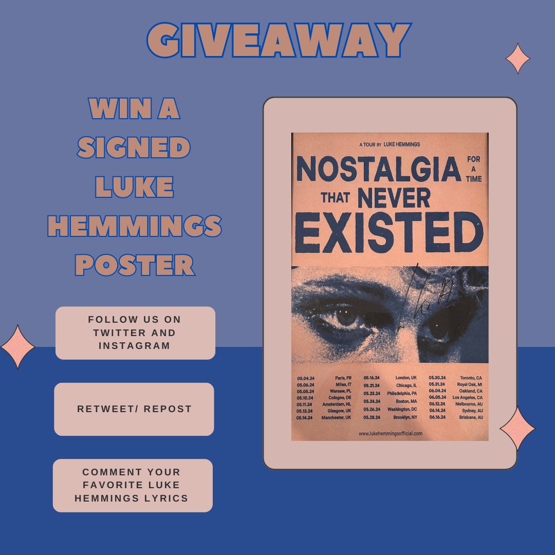 Anyone want a signed <a href="/Luke5SOS/">Luke Hemmings</a> poster? Follow the rules below for a chance to win 🦋💙