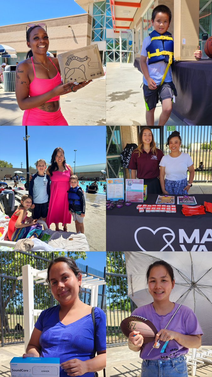 CMMaiVang's tweet photo. Had a blast today at Pannell Meadowview Pool for free swim day! Thank you to everyone who came out and said hi to team #heartandhustle and congrats to our prize winners! Stay cool this weekend and here’s to kicking off swim season! 🌊☀️🏊‍♂️
 #SouthSac #Meadowview #commUNITY https://t.co/GrAtqkUmT8