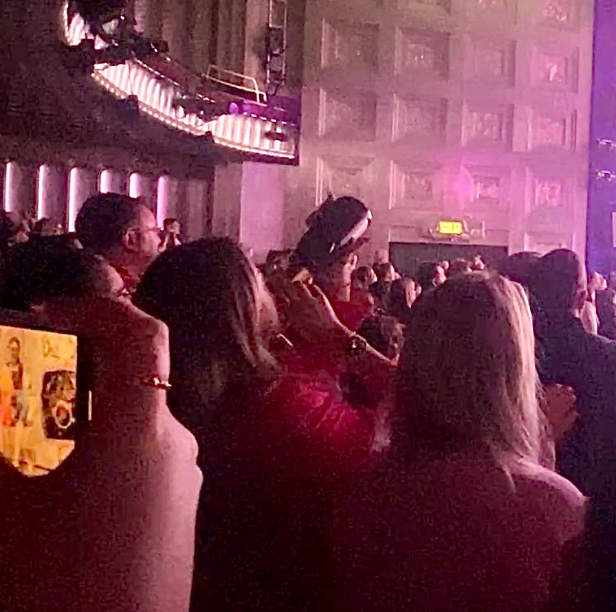 WelshBex's tweet photo. @SavoyTheatreLdn could you PLEASE stop serving alcohol to very drunk people. These 4 women were insufferable throughout tonight’s entire show &amp; this delight was wasted. People around them kept telling them to shut up but to no avail. https://t.co/dnwd5Blpfx