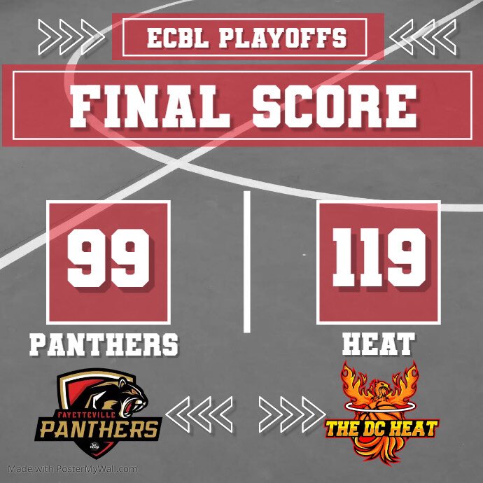 Heat advance to conference finals to take after knocking of Panthers. #TeamECBL #ECBL2024 <a href="/THE_DC_HEAT/">THE DC HEAT 🔥</a>
