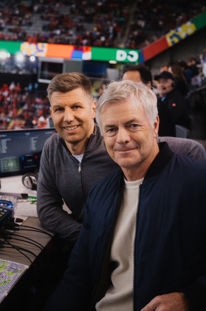 Hitz_the_Hammer's tweet photo. Gestern erster Einsatz ⁦@EURO2024⁩ für ⁦@sportschau immer wieder eine Freude und Ehre zusammen mit Tom Bartels! #ALBITA https://t.co/huILBDE2sF