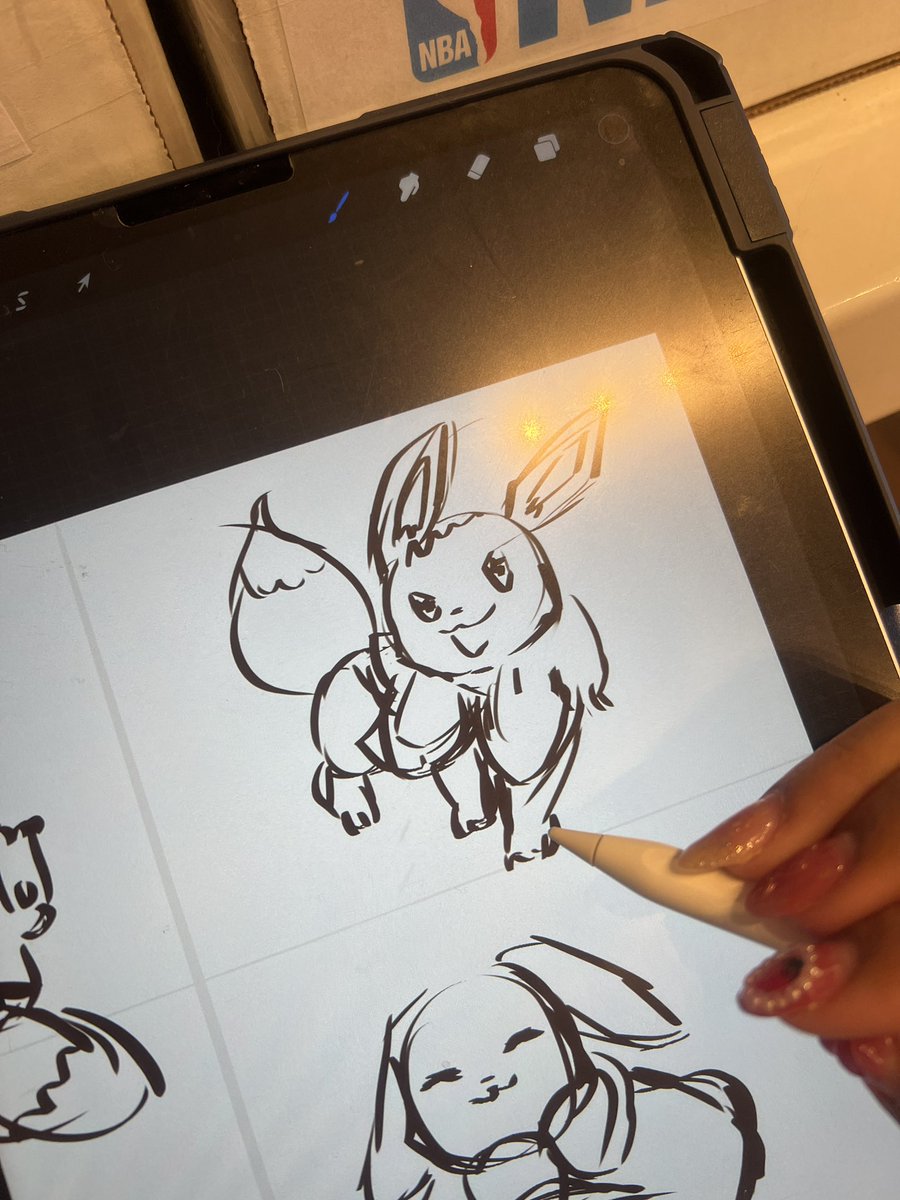 jamznpeanutz's tweet photo. I was trynna find reference for eevee but I genuinely can’t tell if it’s inspired by a fox, bunny or corgi https://t.co/yISicuGDxM