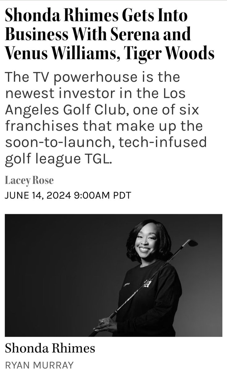 GOTG_Tee's tweet photo. Thank you Shonda Rhimes, for the Women of Color Golf  acknowledgement of our work. See you on the green!

@shon https://t.co/wL8nQ9EDxz