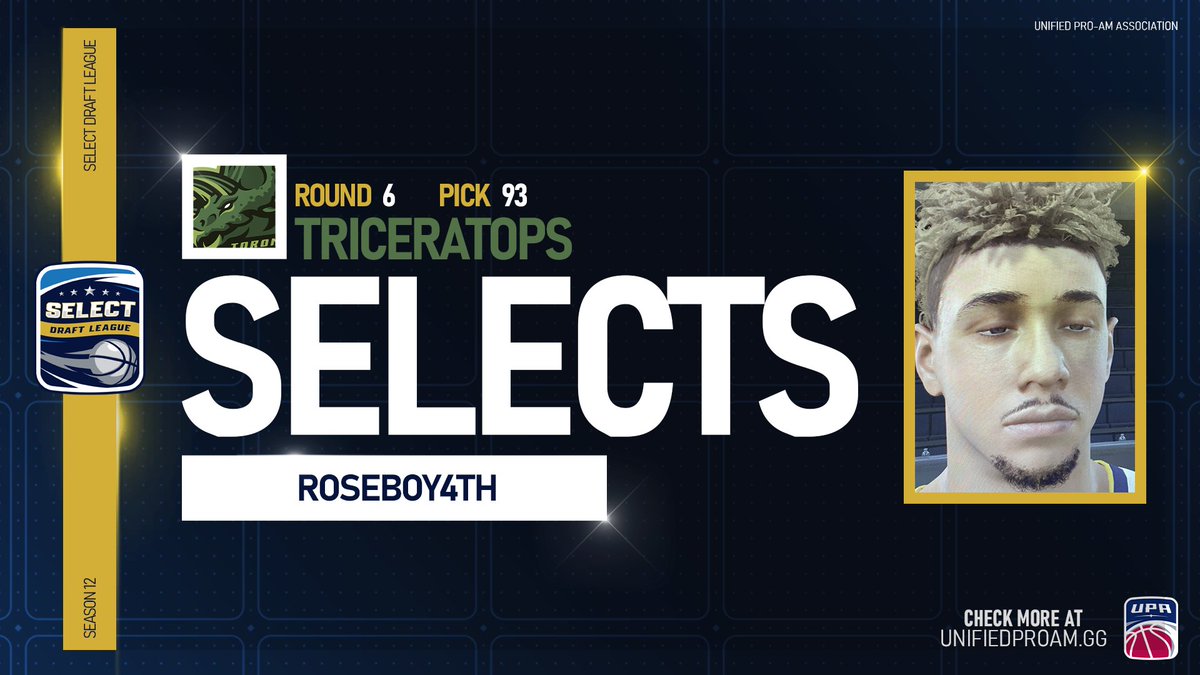 SIBA G League (@sibagleague) on Twitter photo With the thirteenth pick of the sixth round of the Select Draft League Season 12 Draft, the <a href="/SelectTricera/">Select Triceratops</a> choose.... With the thirteenth pick of the sixth round of the Select Draft League Season 12 Draft, the <a href="/SelectTricera/">Select Triceratops</a> choose....