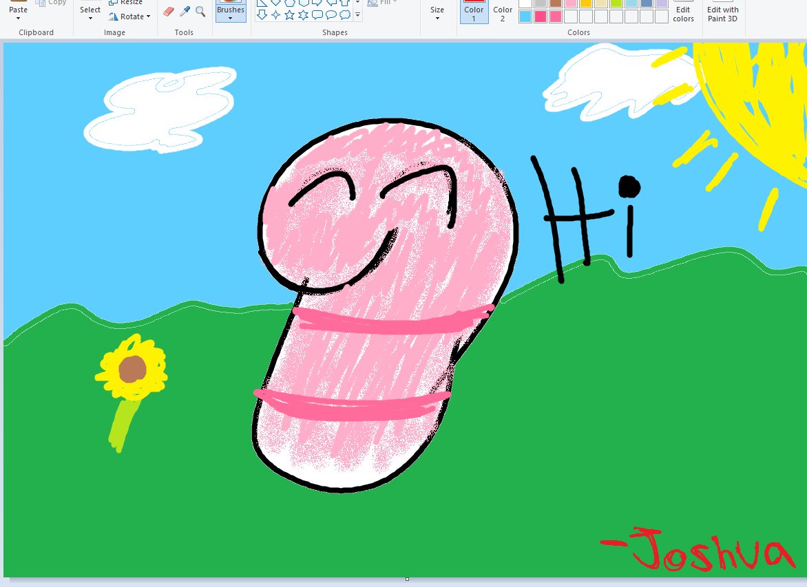 Thanks 12 year old Joshua B. from Rhoade Island for this weeks fan art! (This shit suckssssssss LMAO😭🪱)