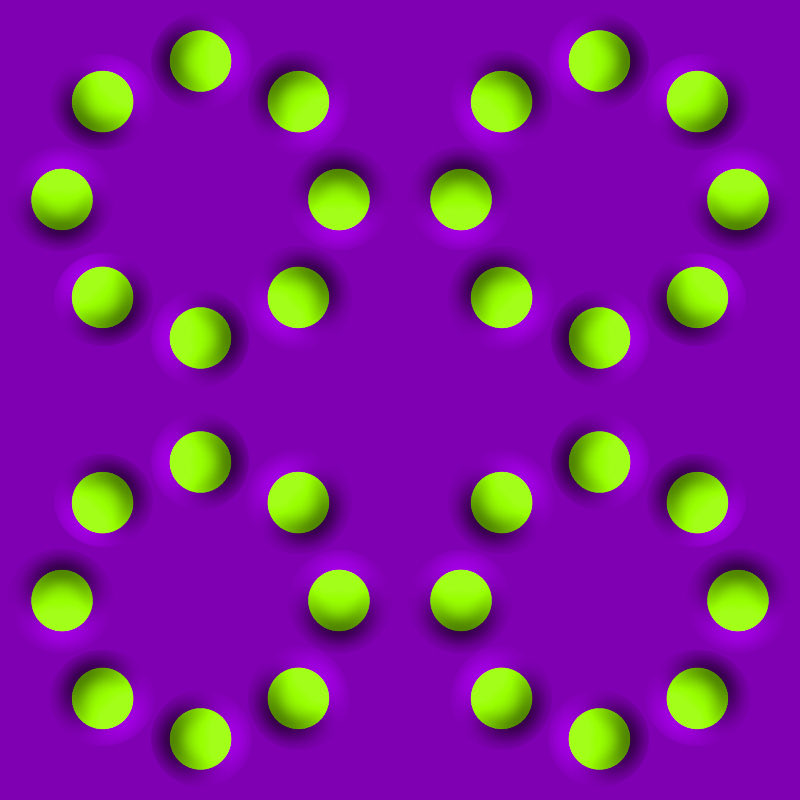Rings appear to rotate.