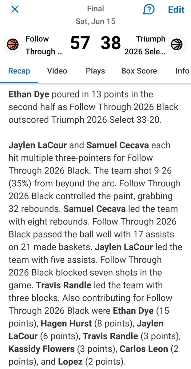 Follow Through SA (@followthroughsa) on Twitter photo Game 2 of the Central TX GASO
@cecavasam23
<a href="/hurst_hagen/">Hagen Hurst</a>
@travissr_13
<a href="/jlacour30/">Jaylen LaCour</a>
<a href="/curry_liam13/">Liam Curry</a>
<a href="/boogie3023/">Kassidy Flowers</a>
<a href="/GASOBlue/">Blue Zertuche 🔗</a>
<a href="/GASOMass/">Ryan Massad 🔎</a> Game 2 of the Central TX GASO
@cecavasam23
<a href="/hurst_hagen/">Hagen Hurst</a>
@travissr_13
<a href="/jlacour30/">Jaylen LaCour</a>
<a href="/curry_liam13/">Liam Curry</a>
<a href="/boogie3023/">Kassidy Flowers</a>
<a href="/GASOBlue/">Blue Zertuche 🔗</a>
<a href="/GASOMass/">Ryan Massad 🔎</a>