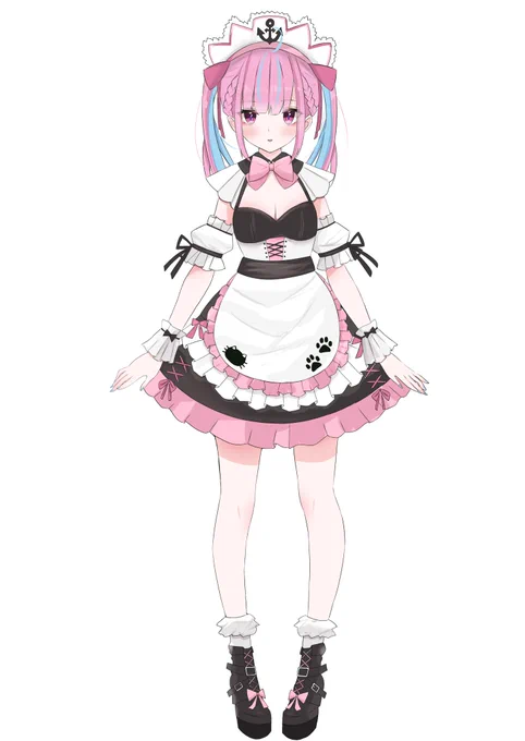 #湊あくあ新衣装予想 #あくあーと地雷メイド風あくたん 