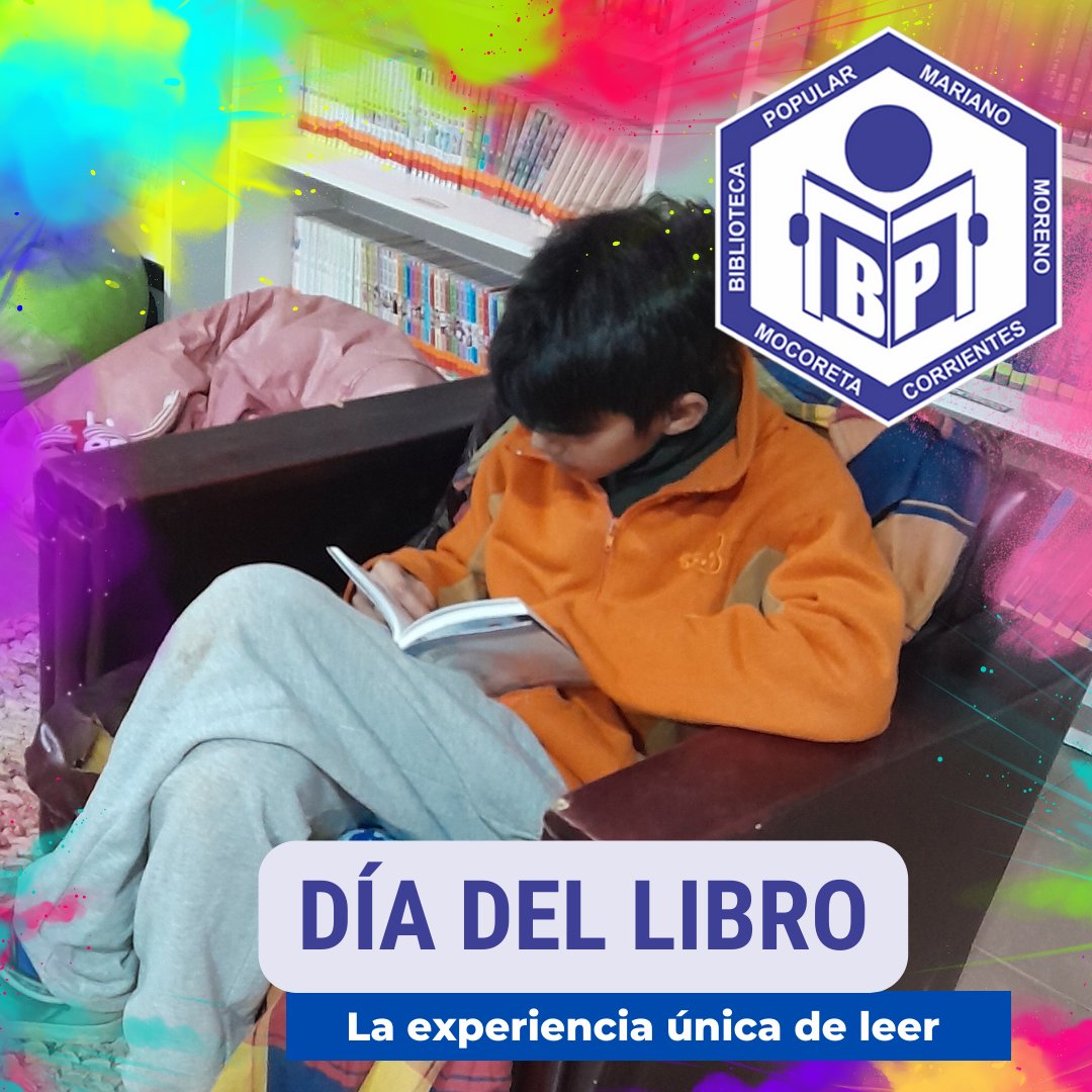 bpmocoreta's tweet photo. La experiencia única de leer que motivamos día a día desde la Biblioteca.
#biblioteca #bibliotecapopular #mocoreta #corrientes #diadellibro #libros https://t.co/hA0NBp3aHZ
