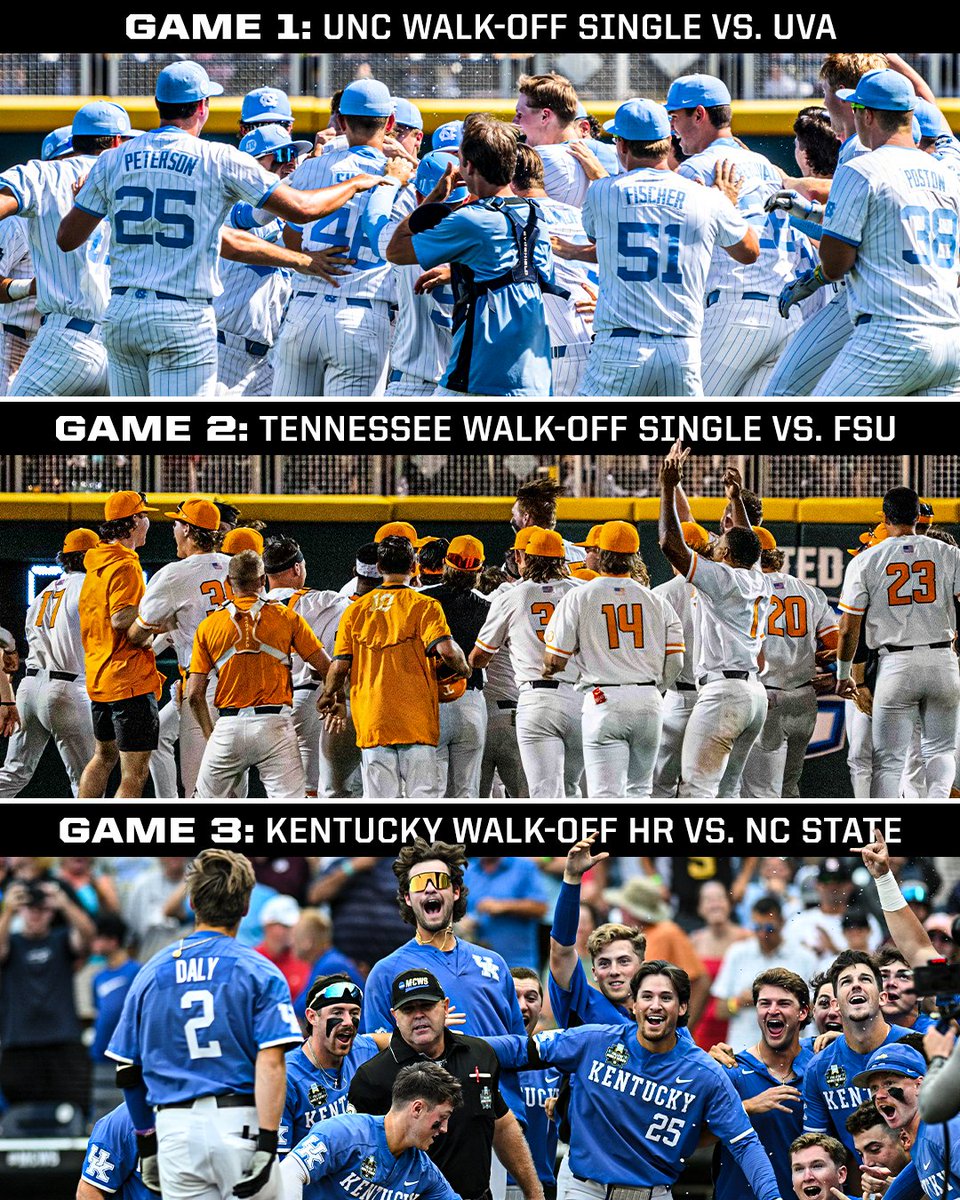 ARE YOU NOT ENTERTAINED⁉️ 

There has been a walk-off in each of the first three games at the #MCWS 🔥