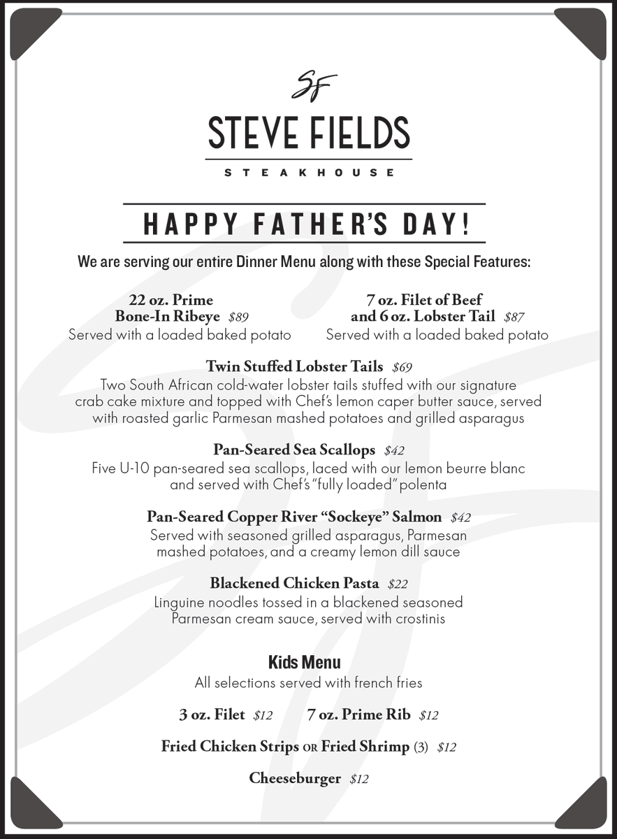 Steve Fields Steakhouse tweet media