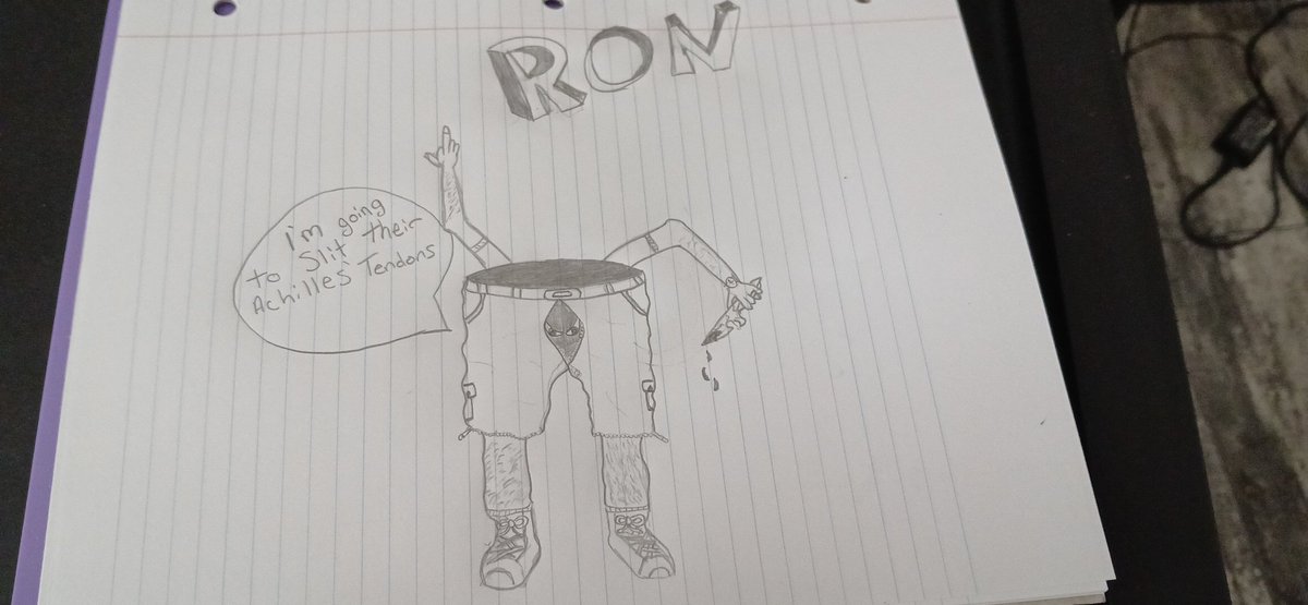 MisterA117's tweet photo. My rendition of #RonStampler hiding in his zip off pants from Dungeons and Daddies (Not a BDSM) Podcast! https://t.co/Kis5QrfLai