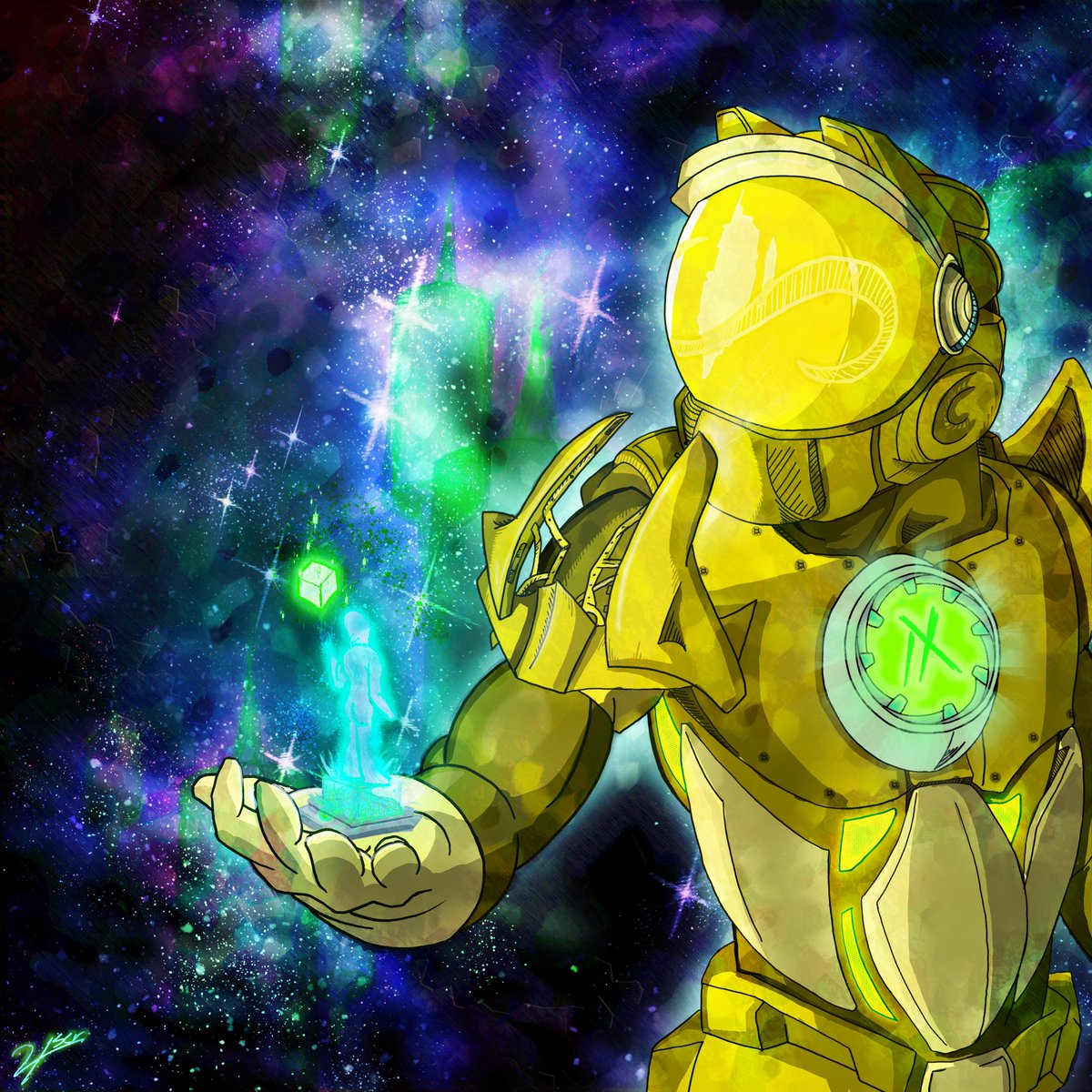 Yser_Art's tweet image. 📡〰️//INCOMING INTEL
🏆The Gold Chalice is revealed.
🃏This is the hi-score card for the next Leaderboard.
📊STATS: Unique Chief: Aurum, BG: Cosmic Candles, Holograph: Etched, 1/1
🔭Stay sharp, #YserOperators.
🏅The Chalice will be lifted after
🎯The Rally Point has been set.