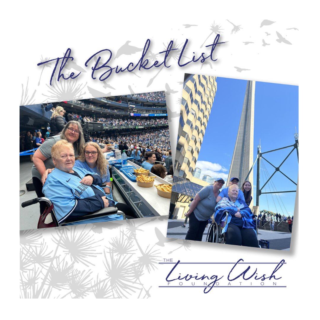 LivingWishFDN's tweet photo. Wish #102

Linda and her daughter Allison have been busy ticking off bucket list items, including an East Coast trip, getting Linda to her first casino, and attending her first baseball game. 
 
Linda's wish... to see the Toronto Blue Jays, of course! https://t.co/WQKKxNy1Lr