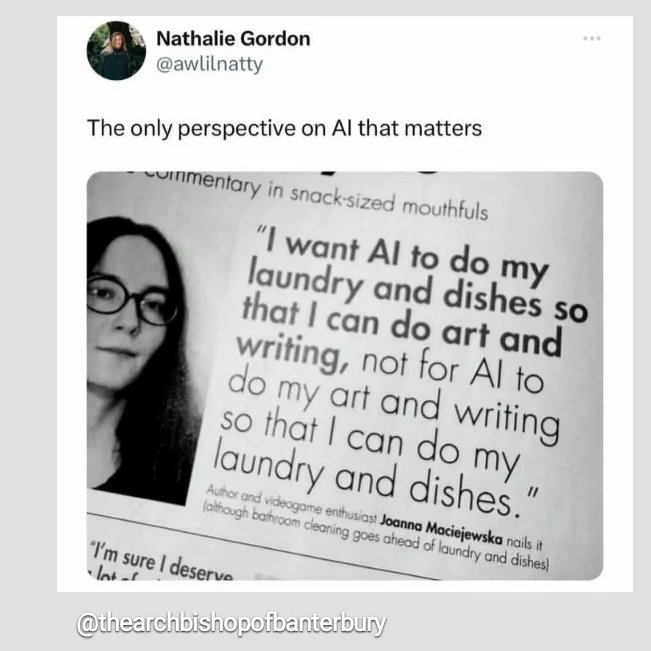 Interesting point. 🤔 
Essentially, we can live a balanced life and simply spend time with family and friends as we have more time on our hands. #leverage 😅

#AIart #TechRevolution