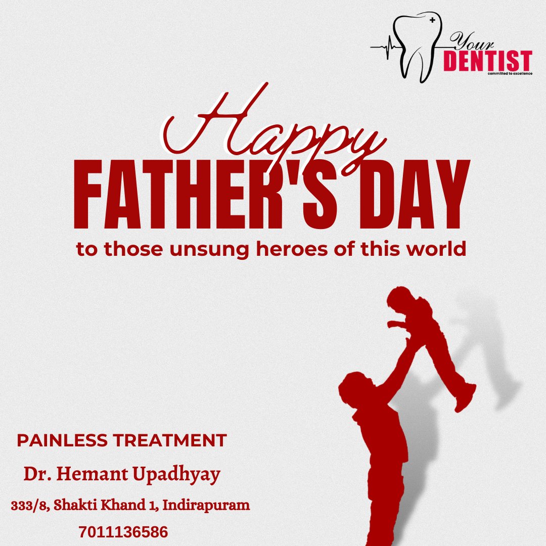 YDyourDENTIST's tweet photo. At Your DENTIST Indirapuram, we celebrate the strength, dedication, and love that fathers bring into our lives every day. Happy Father's Day from all of us at Your DENTIST Indirapuram!
#HappyFathersDay #HealthySmiles #bestdentistinindirapuram #topmostDentistinIndirapuram https://t.co/ylahk3YIdr