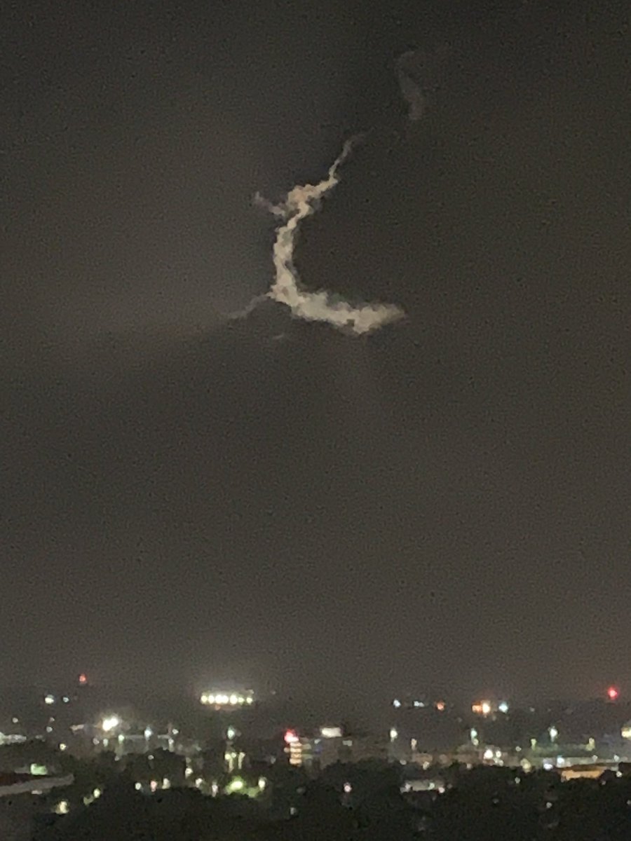 A moonlit cloud over Southampton taken from the roof of Portsmouth QA Hospital tonight.