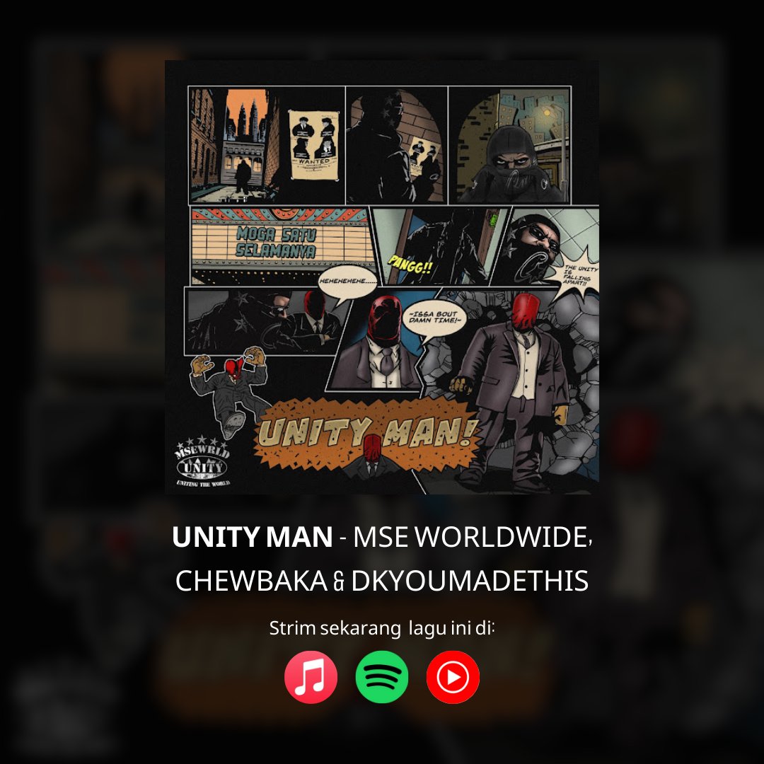 MuzikHiphopLkl's tweet photo. Korang dah bersedia untuk album MSE Worldwide & #SZN4 ? Kalau belum, strim lagu Unity Man oleh @RajulAlWahdah, Chewbaka & @dkyoumadethis sekarang!
#unityman #mseworldwide #chewbaka #dkyoumadethis #inthenameofunity #malaydrill #mozakmuzik #myhh https://t.co/nIZwjNMQfQ
