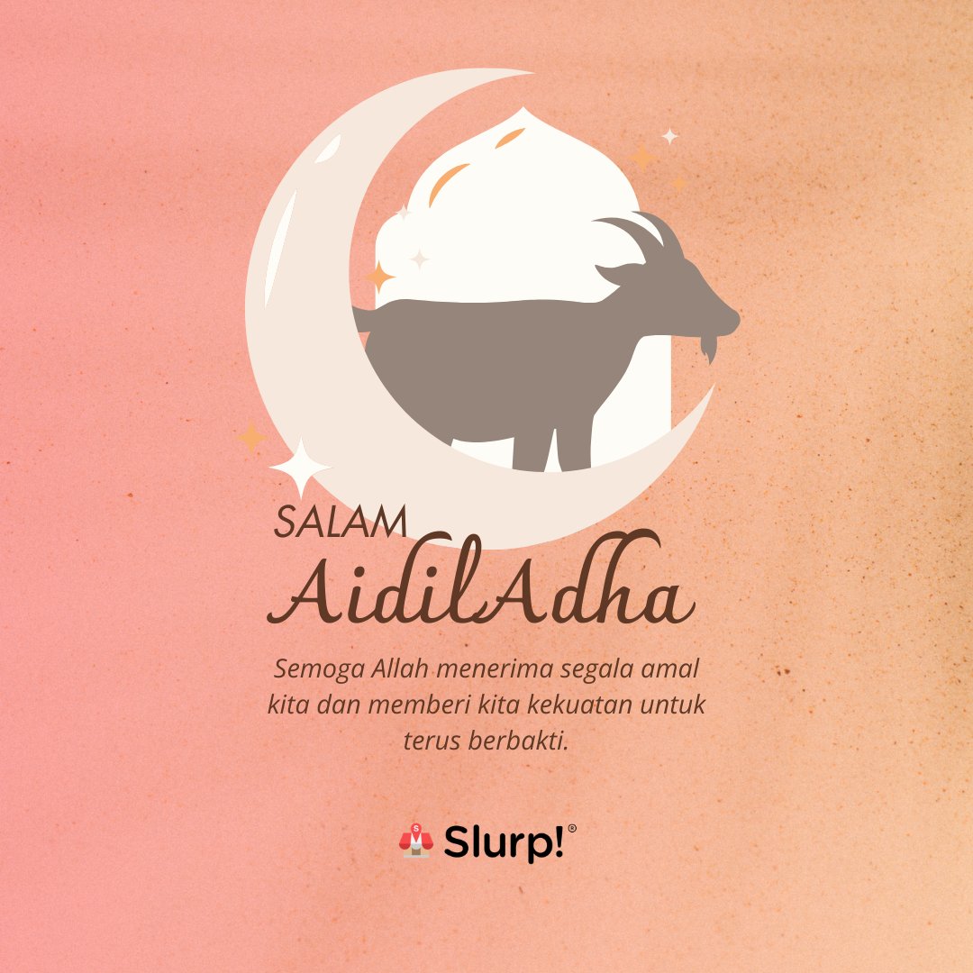 Aidiladha mengingatkan  tentang erti pengorbanan dan keikhlasan kepada sang Pencipta. Pengorbanan masa dan tenaga yang ikhlas membawa kesejahteran kepada kehidupan.

Selamat Hari Raya AidilAdha daripada Slurp! 🐐☺️

17 Jun 2024 | 10 Zulhijjah 1445H