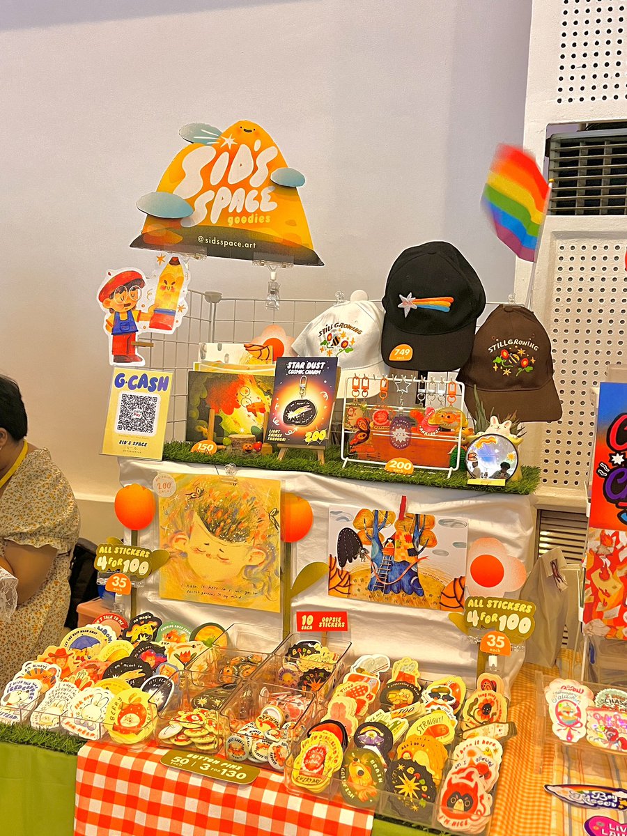 sidsspace's tweet photo. Here at @StickerConMNL for Queerlayaan! 🌈💫 

Staying here until 8PM! 😄 https://t.co/6o3xGBsPDB