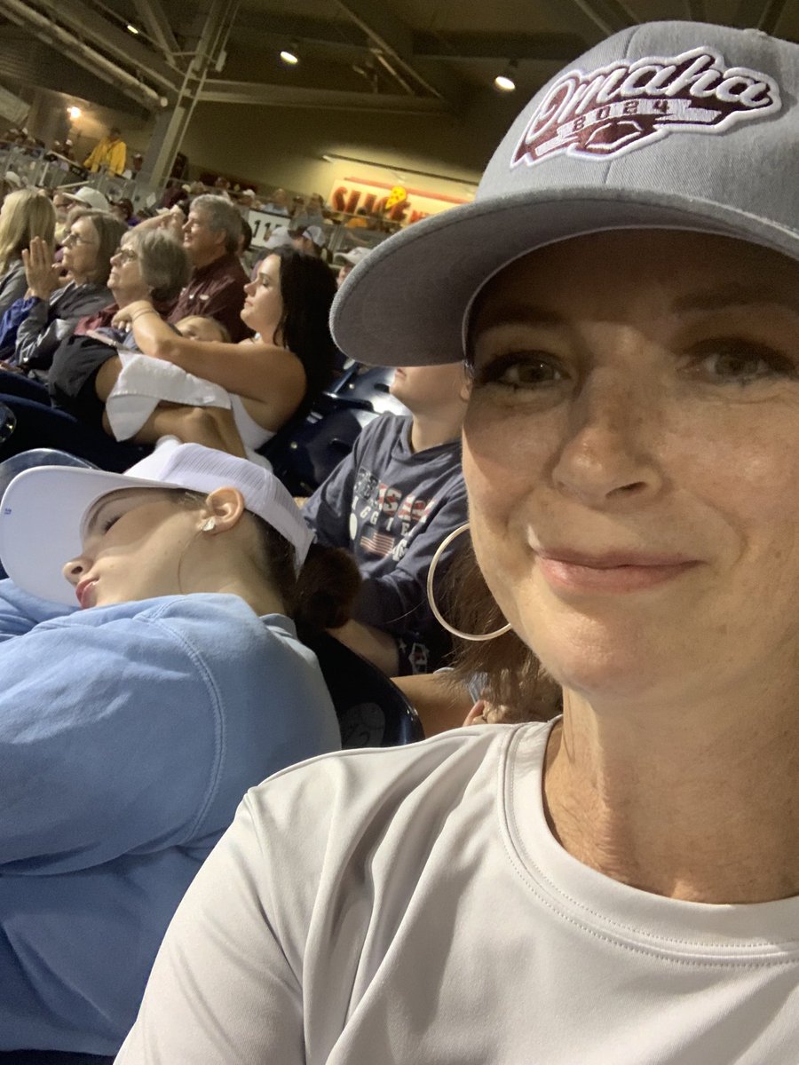 It’s late for little Aggies. Coaches kids can sleep anywhere. <a href="/LisEarley/">Lisa Earley</a> <a href="/JustcallmeHobbs/">Kristen Cain</a>