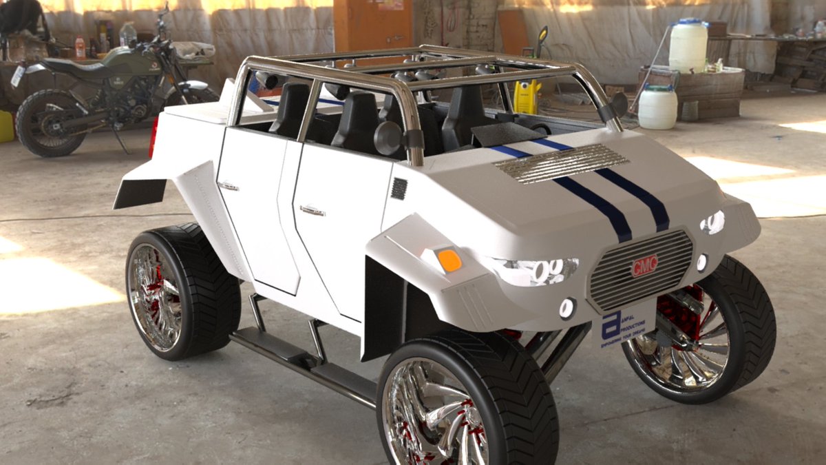 anfalproduction's tweet image. Introducing the CMC Off-Road Car, a stylish and durable 3D model ready for any adventure. Crafted with precision and innovation. Eid Mubarak to all! #3DModeling #OffRoadCar #CMCCar #AnfalProductions #3dsMax #CoronaRenderer #EidMubarak
