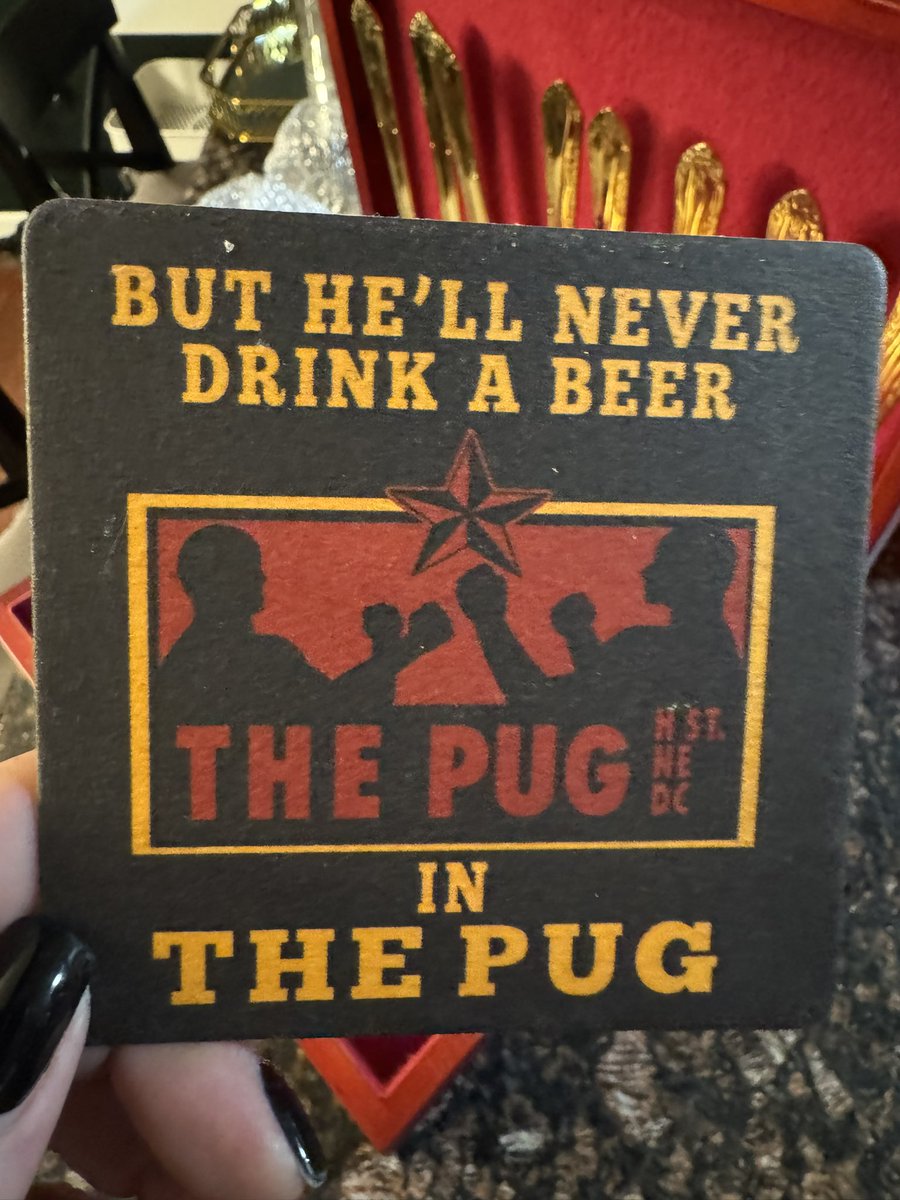 Unpacking my bar stuff from DC (3 years later 😂) and love I found this! <a href="/thepugdc/">The Pug</a>