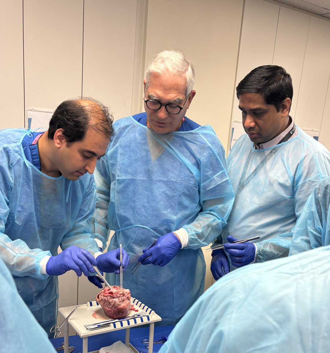 ShuddieR's tweet photo. Cardiac surgery simulation. Wash U fellows, residents, and medical students learning about the intricacies of the Commando Procedure from our wonderful faculty.

We will miss our fellows Ali Khiabani, Melanie Subramanian, and Jason Gauthier, who graduate today! Congrats! https://t.co/eiIlnxwpyO