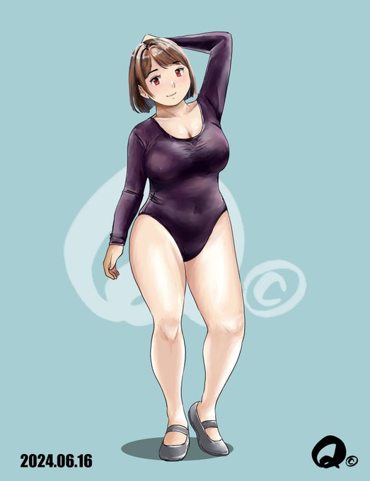 6/16レオタード大好き⑮
ヒカル先生のむっちりレオタード①
このぐらいのだらしなさが好き～😱 