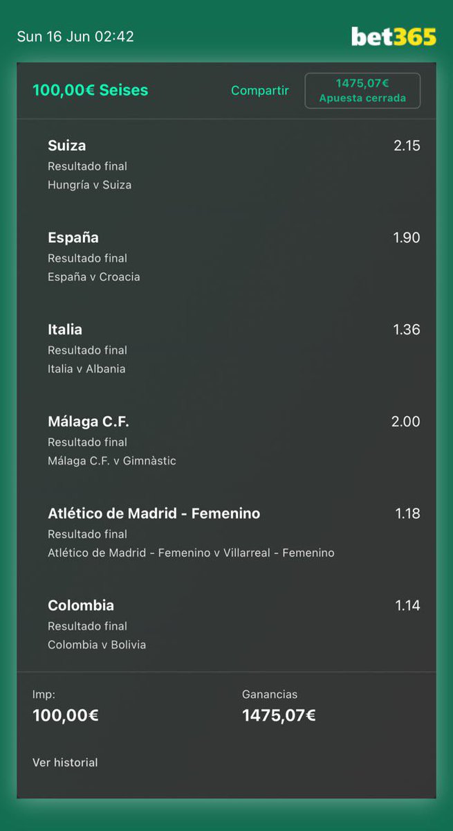 SusooATM's tweet image. Menuda combinada pegamos hoy en nuestro canal señores, telegram en el perfil cuotones 💰🦁👑

#combinada #apuestas #money #EURo2024