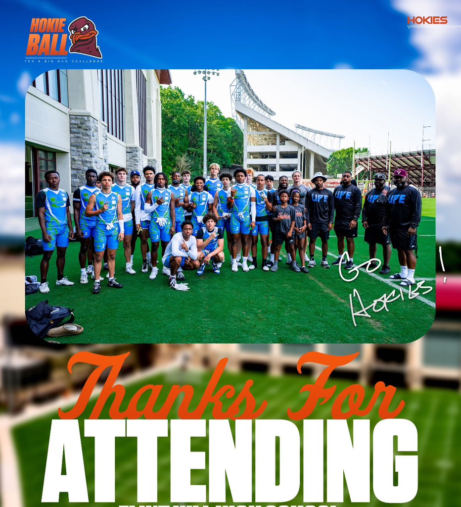 Great day at <a href="/HokiesFB/">Virginia Tech Football</a> <a href="/jcprice59/">JC Price</a> <a href="/Coach_Mines/">Fontel Mines</a> <a href="/CoachEBrooks/">Elijah Brooks</a> <a href="/Coach_Marve/">Chris Marve</a> <a href="/CoachdjCheetah/">Derek Jones</a> <a href="/CoachPryVT/">Brent Pry</a> #GoHokies #BeUnrivaled