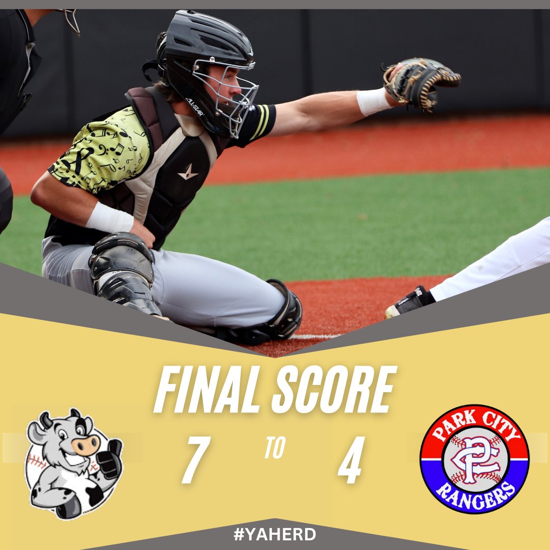 MOOS FOR THE WIN! 🐮⚾️
Your MidWest Moos beat the Park City Rangers 7-4. An amazing game for our Moos, the boys are back at home tomorrow for Father’s Day! #yaherd