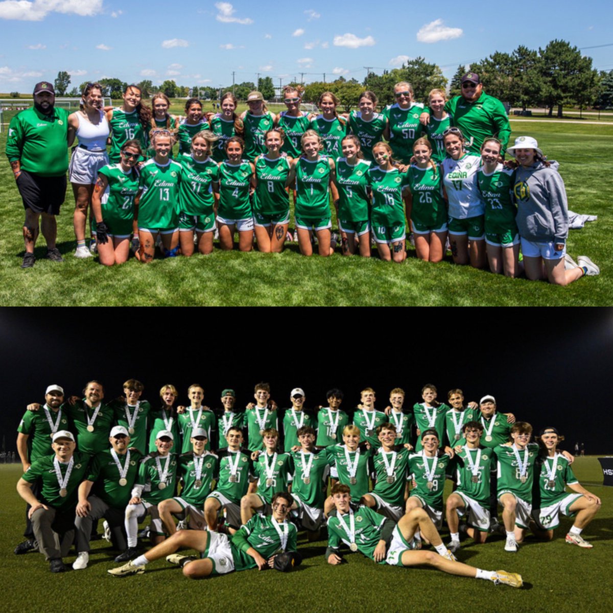 EdinaUltimate's tweet photo. 2024 will live on forever as an epic season for EHS Ultimate. Both rosters won Conference Championships, tournaments in White Bear Lake &amp; Blaine &amp; made High School Nationals - both beating seed. We have the lead for most State 🏆 after winning another with 12 total for EHS… https://t.co/Qn5xOFNoPY