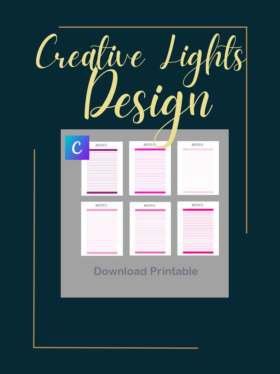 creativelights6's tweet image. Pink Printable Notes #Printable #Notes #SchoolNotes #Design #DigitalProducts