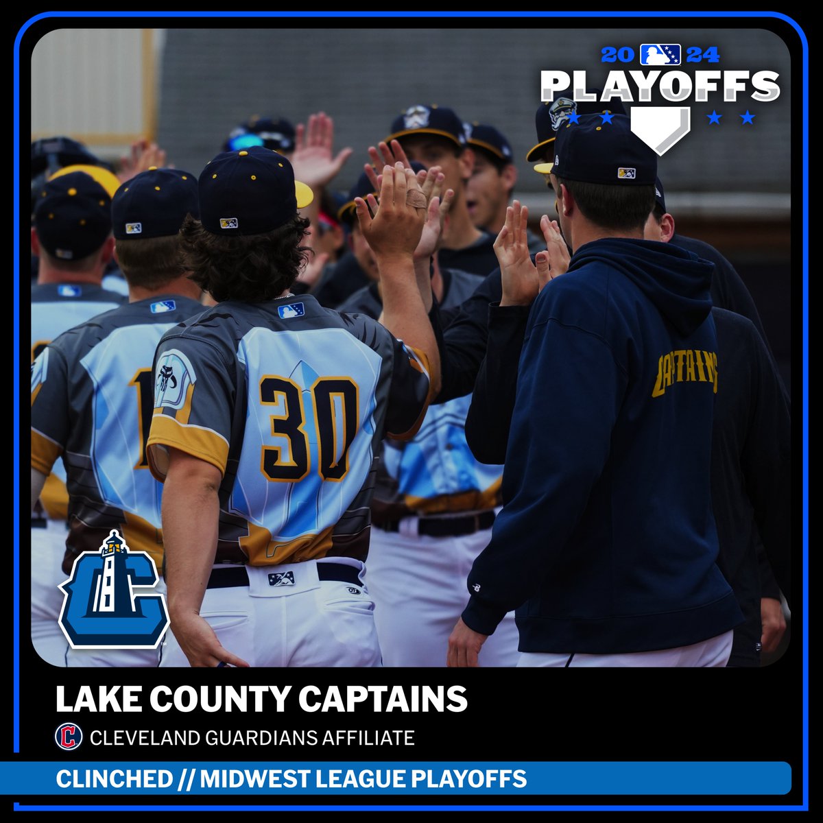 The Lake County Captains are the Midwest League East first-half champions!