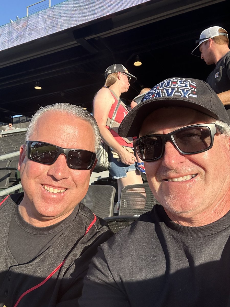Out at the old ball game on Military Appreciation Weekend. #Navy #Marines #Aviators