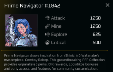 popryo's tweet image. Prime Navigatorのパラメータです！
Goldは不明💦

#Spacnation #orion #primenavigator #alphagate