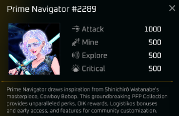 popryo's tweet image. Prime Navigatorのパラメータです！
Goldは不明💦

#Spacnation #orion #primenavigator #alphagate