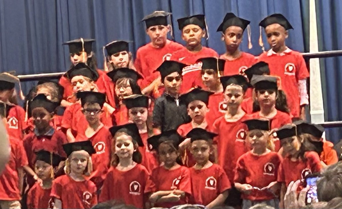 Our kinders are moving on! We enjoyed their end of year celebration! #kgpride #WeAllBelong StrongerTogether