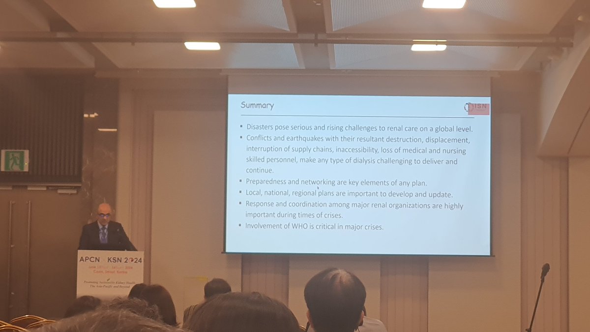 이정표 (@jungpyolee11) on Twitter photo Professor Abu-Alfa's fantastic lecture in the Disaster Response Symposium at APCN & KSN 2024 "Emergency Preparedness and Kidney Disease - Sharing Know-Hows of ISN RDPWG"
<a href="/Apsn_eph/">The Asian Pacific Society of Nephrology (APSN)</a> <a href="/ksnmeeting/">KSN 2025</a> <a href="/Abualfaa/">Ali Abu-Alfa</a> Professor Abu-Alfa's fantastic lecture in the Disaster Response Symposium at APCN & KSN 2024 "Emergency Preparedness and Kidney Disease - Sharing Know-Hows of ISN RDPWG"
<a href="/Apsn_eph/">The Asian Pacific Society of Nephrology (APSN)</a> <a href="/ksnmeeting/">KSN 2025</a> <a href="/Abualfaa/">Ali Abu-Alfa</a>
