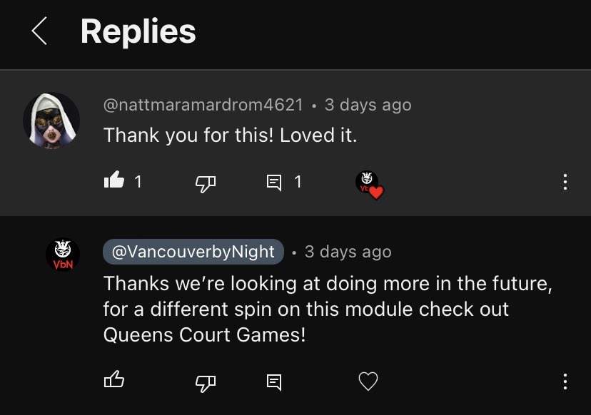 Vancitybynight's tweet image. Forgot to post this, but it’s not every day you get to hype up @QueensCourtRPG in the replies! 

#kultdivinitylost #kult 

#ttrpg #rpg