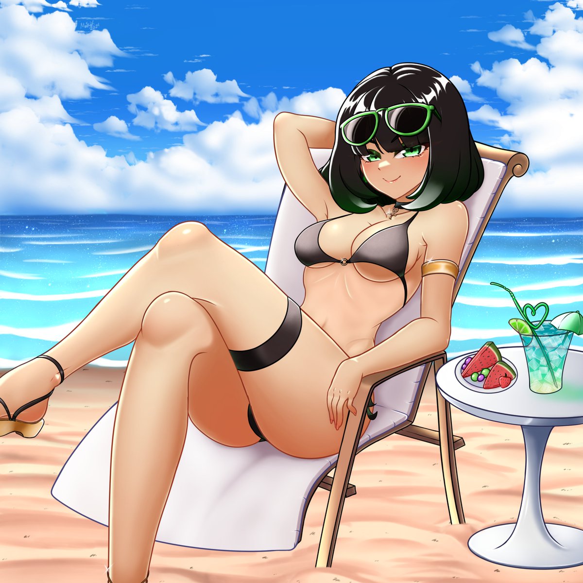 New sorceress #OC "Enchantress" in the summer sun. 💚🏖️

Get complete summer collection here.
patreon.com/posts/oc-summe…