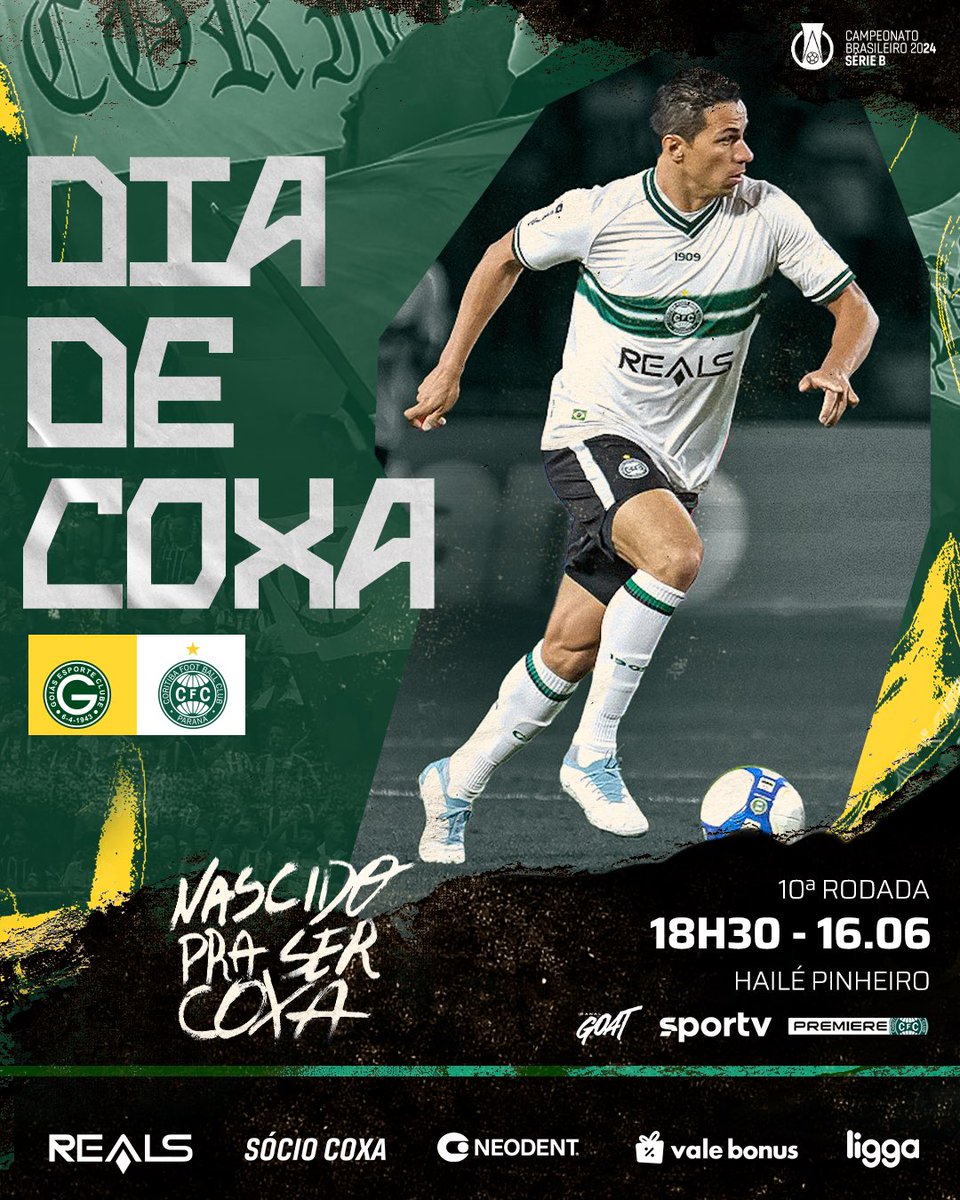 Coritiba's tweet image. #GOIxCFC- 10ª rodada 🇳🇬

🏆 Brasileiro Série B
⌚ 16/06 - 18h30
🌃 Goiânia - GO
🏟 Hailé Pinheiro
📺 Goat TV, SporTV e Premiere

#VamosCoxa #SempreJuntosPeloAltodaGloria