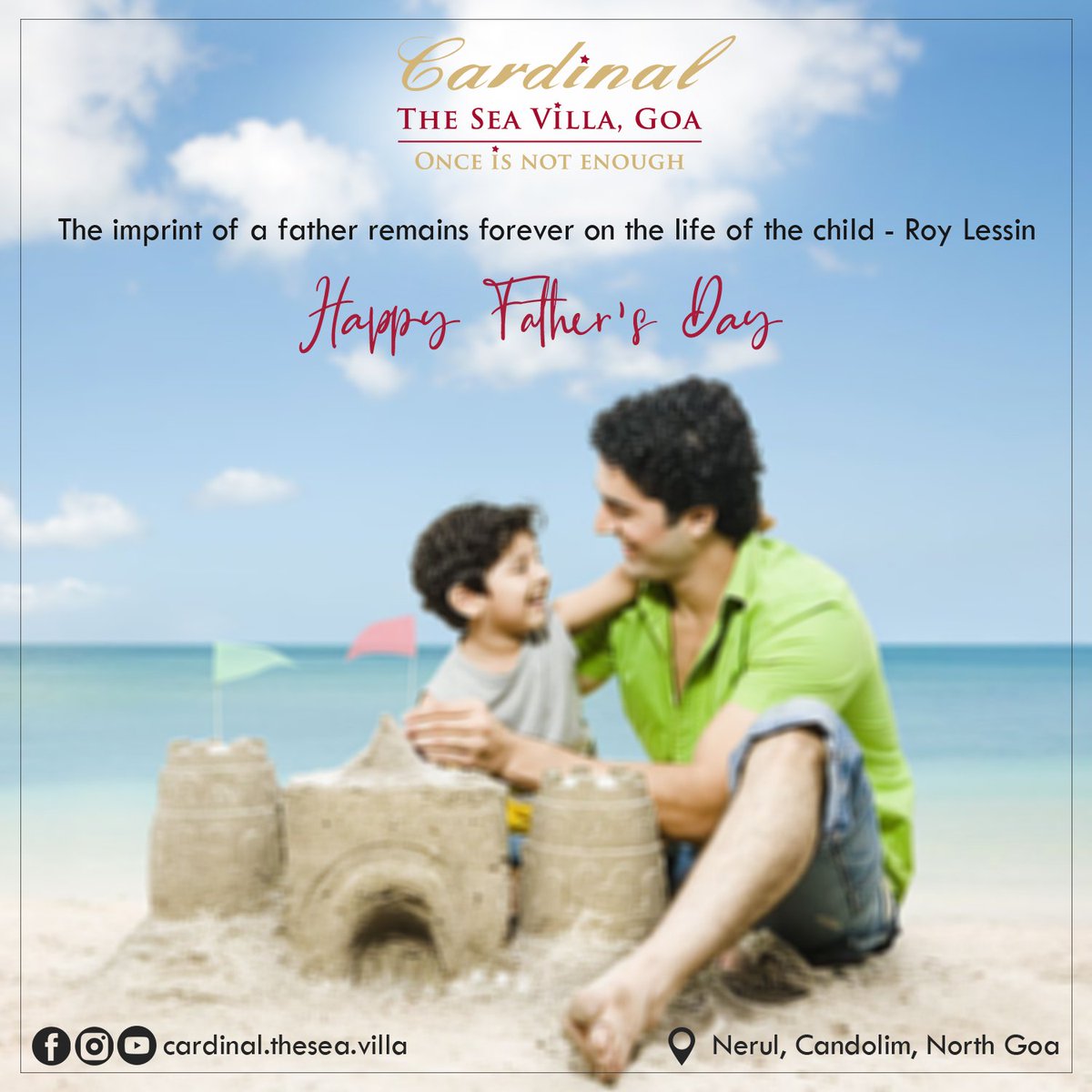 theseavilla_goa's tweet photo. What a father says to his children is not heard by the world, but it will be heard by posterity.” —Jean Paul.

#happyfathersday #fathersday #father #family #goa #resort #beach #villa #sea #cardinal #theseavilla #cardinalhotels #vacation #stayingoa #goaresort #pool #privatepool https://t.co/77g46os4rr